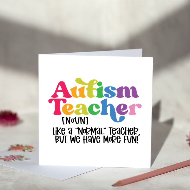 Autism Teacher Noun Card