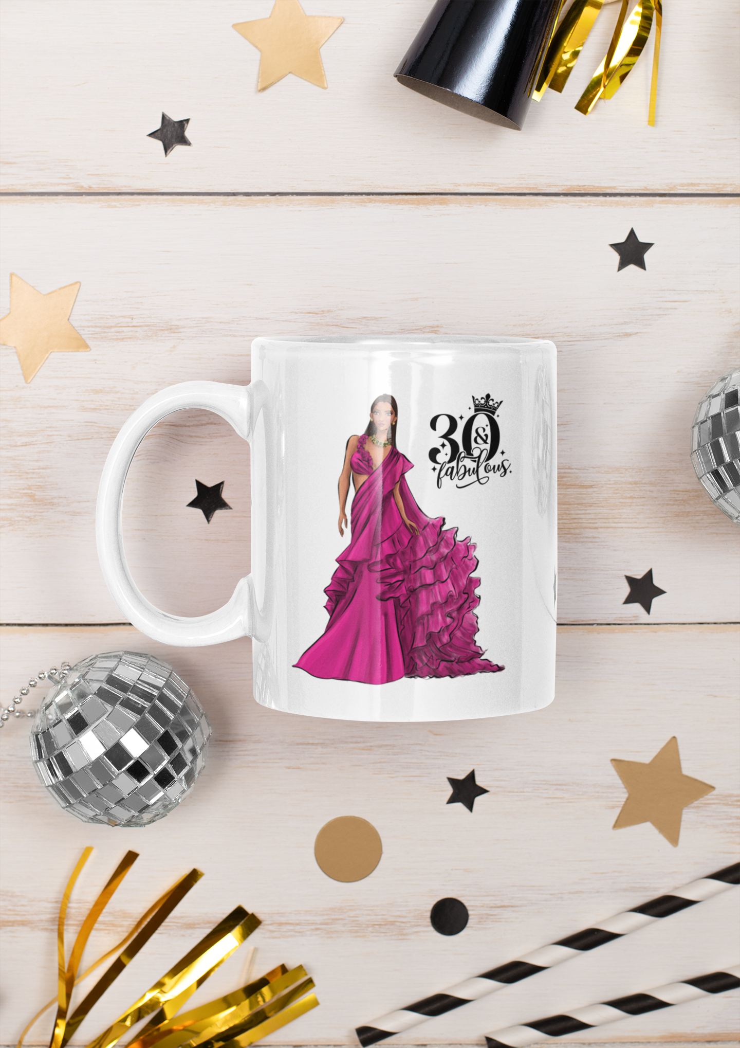 
                  
                    30 & Fab Cerise Dress 30th Birthday Mug
                  
                