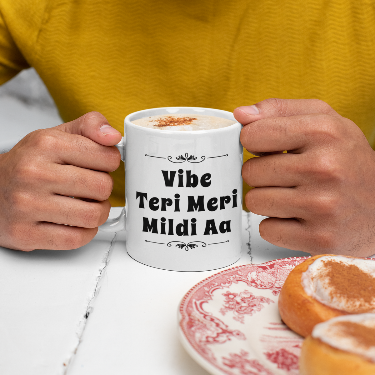 Diljit Dosanjh: Vibe Teri Meri Mildi Aa Mug – Beauty and The Button