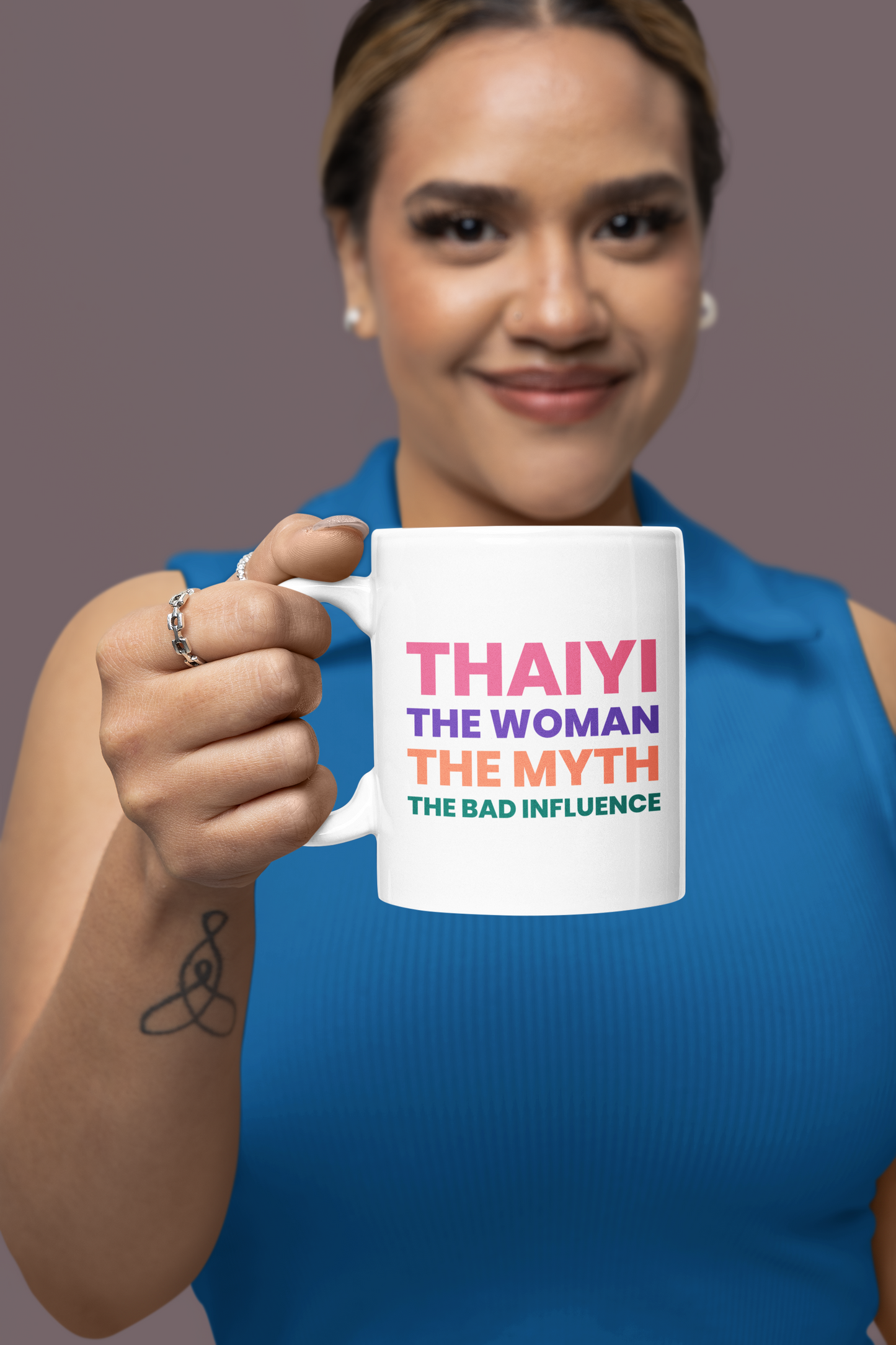 
                  
                    The Myth Bad Influence Female Mug
                  
                