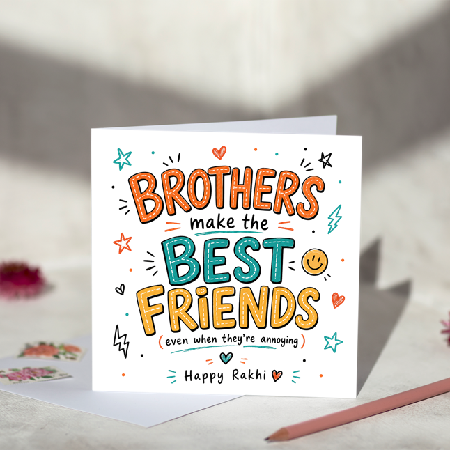 Brothers Make The Best Friends Rakhi Card