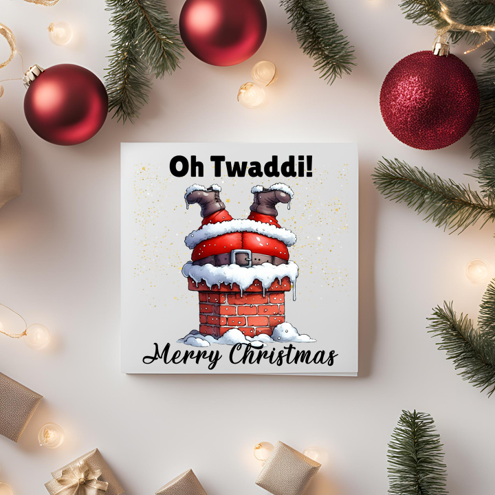Oh Twaddi Santa Christmas Card