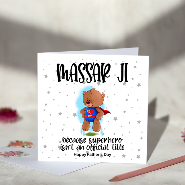 Superhero Father's Day Greeting Card