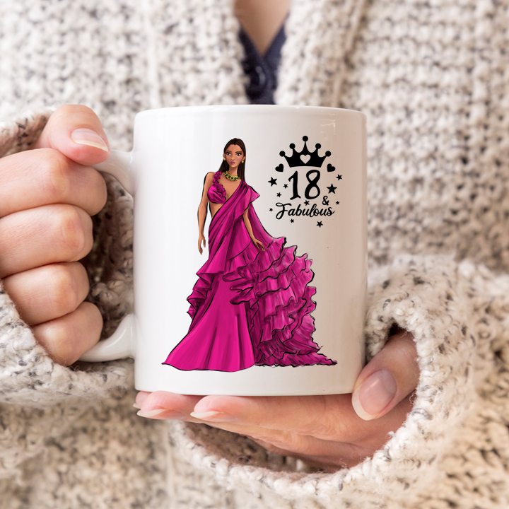 
                      
                        18 & Fab Cerise Dress 18th Birthday Mug
                      
                    