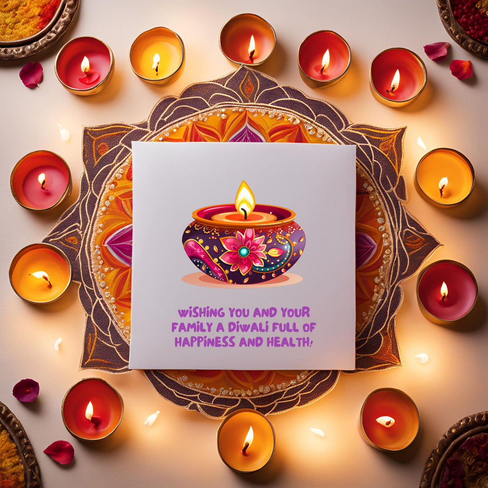 Happiness & Health Diwali Greeting Card