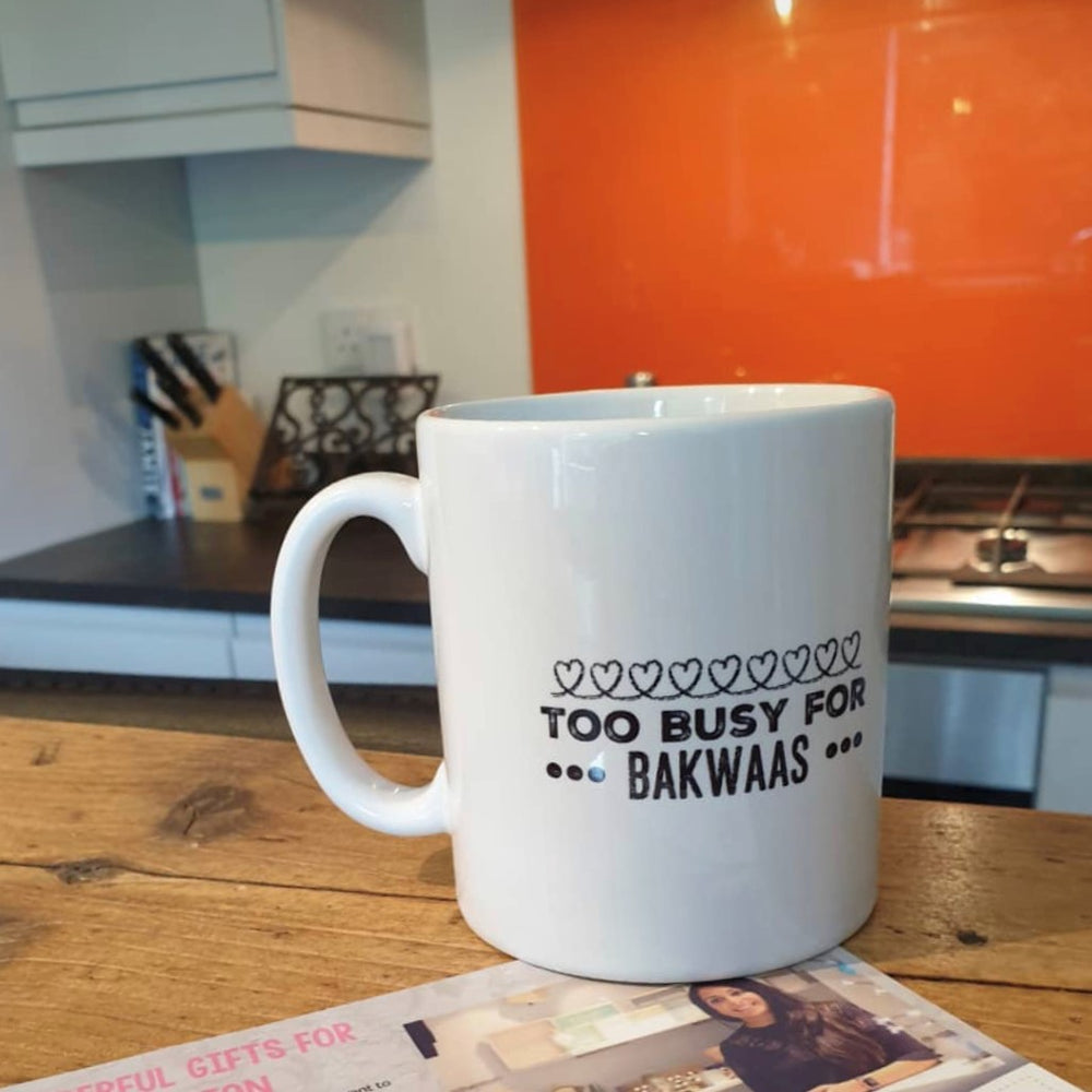 Too Busy For Bakwaas Chalk Hearts Mug