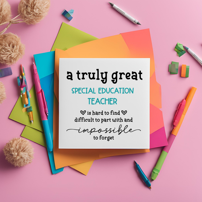 Special Education Teacher Card