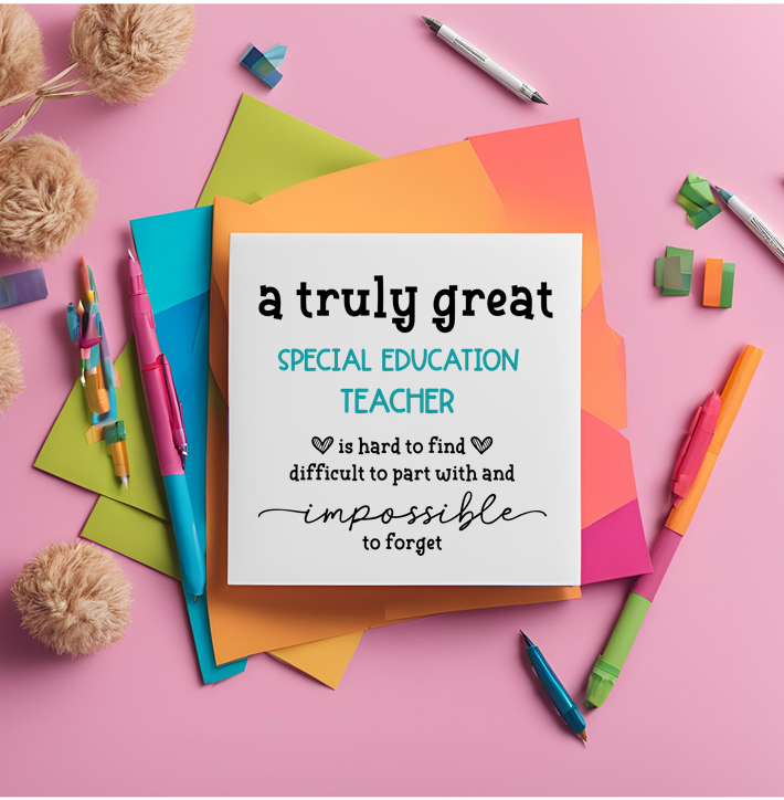 Special Education Teacher Card