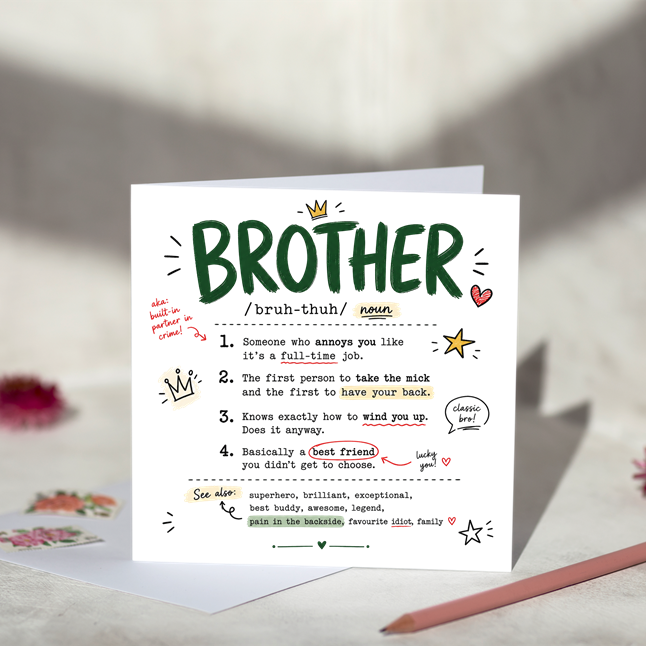 Brother Definition Greeting Card