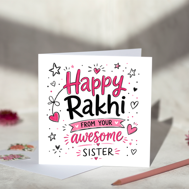Awesome Sister Rakhi Card