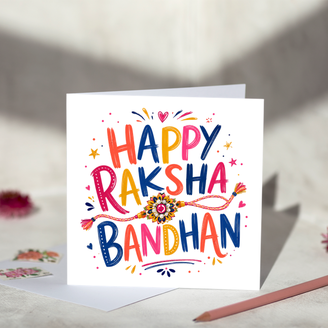 Happy Raksha Bandhan Doodle Card