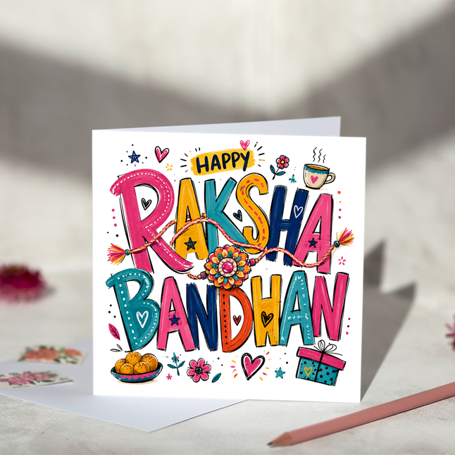 Big Bright Raksha Bandhan Card