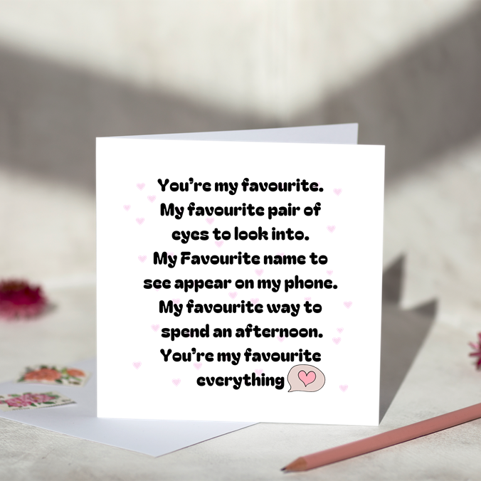 You're My Favourite Greeting Card