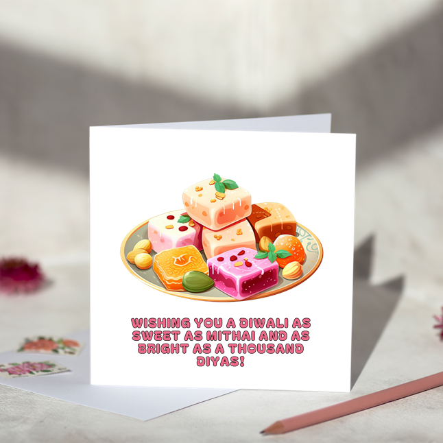 Sweet as Mithai Happy Diwali Greeting Card