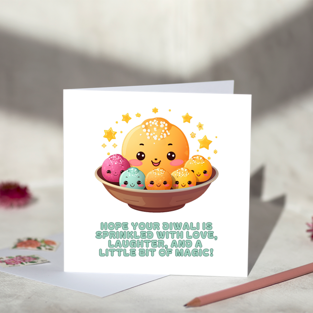 Sprinkled with Love Happy Diwali Greeting Card