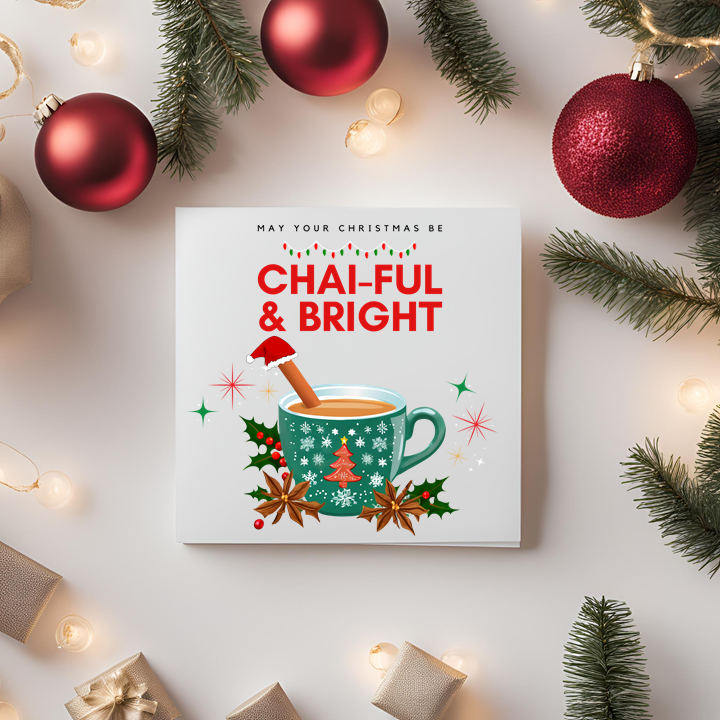 Chai-Ful & Bright Christmas Card