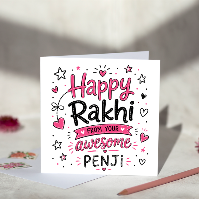 Awesome Penji Rakhi Card