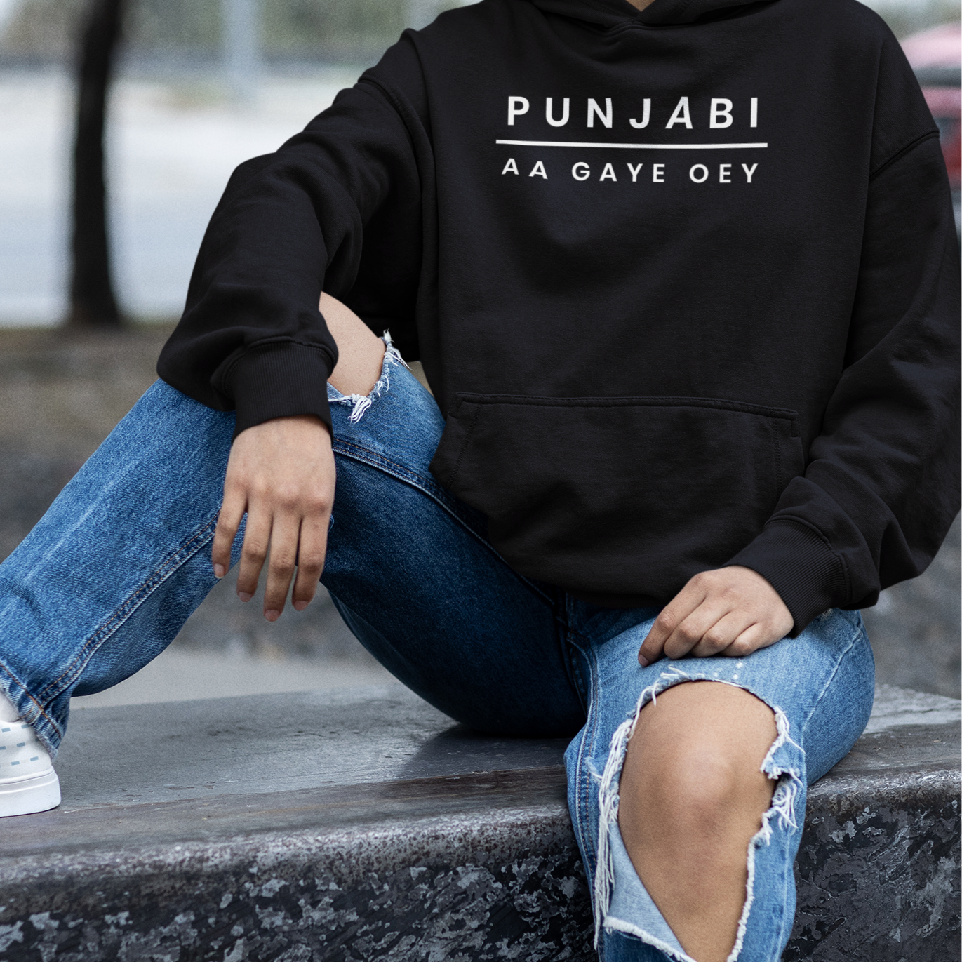 Punjabi Aa Gaye Oye Unisex Hoodie - Black