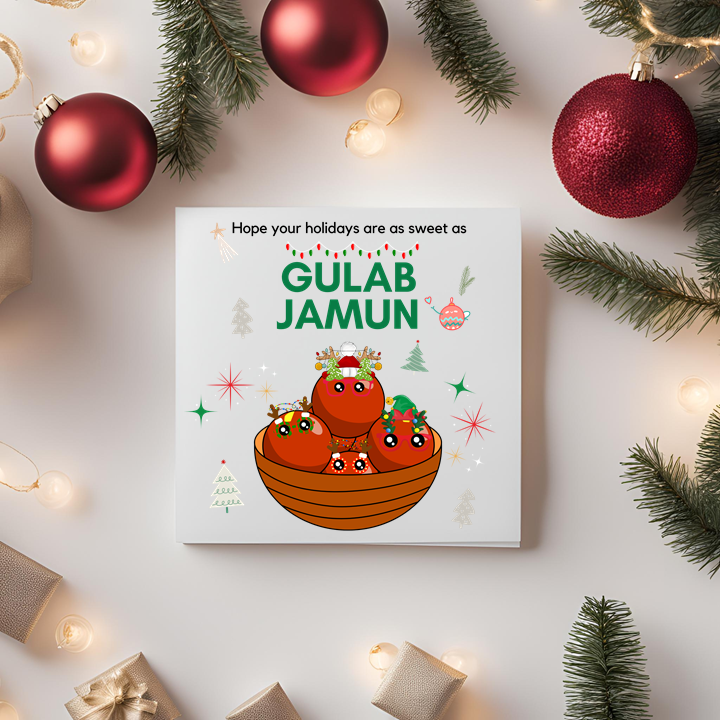 Gulab Jamun Christmas Card