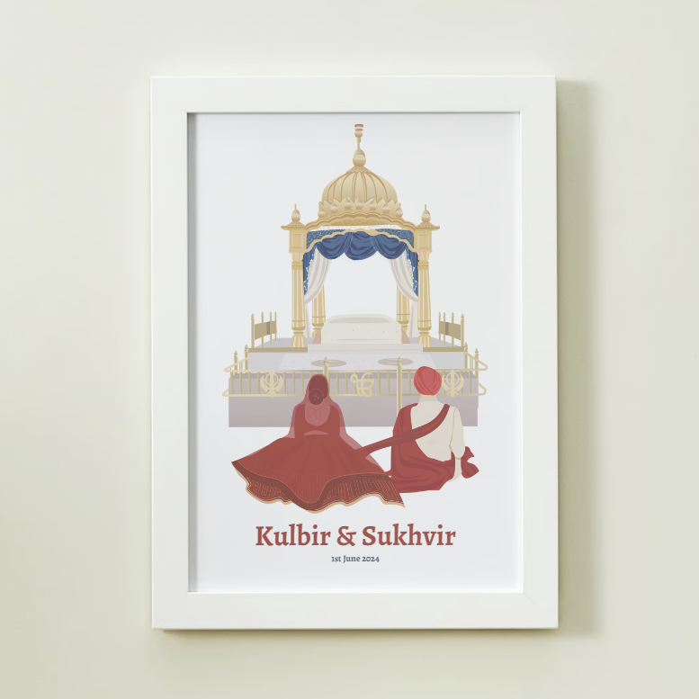 
                  
                    Anand Karaj Red Design Print Framed
                  
                