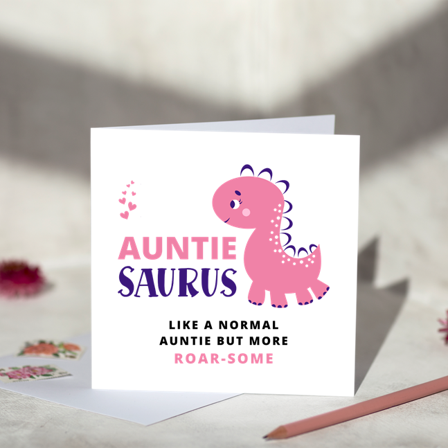 Roarsome Saurus For Her Greeting Card