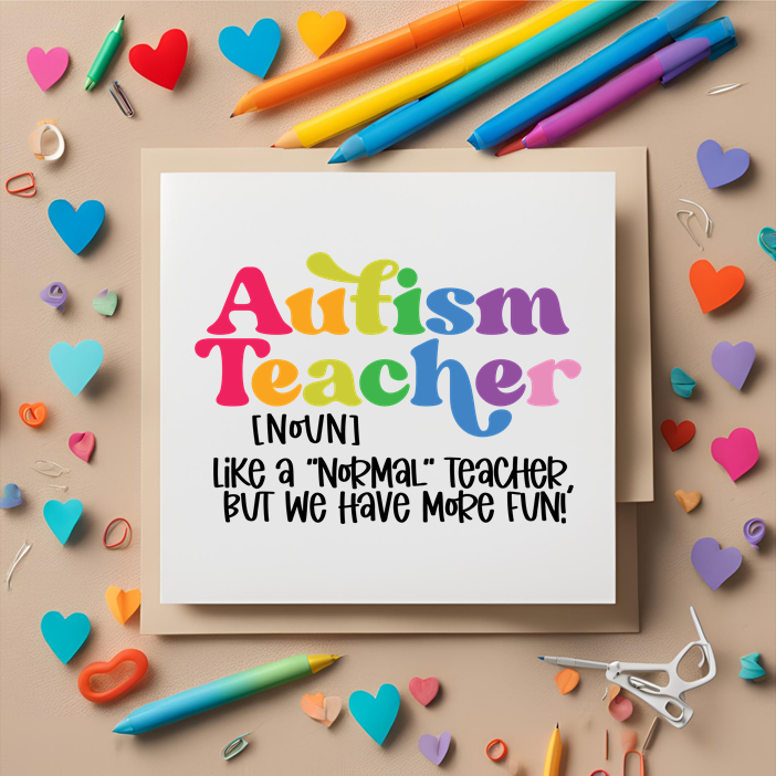 Autism Teacher Noun Card