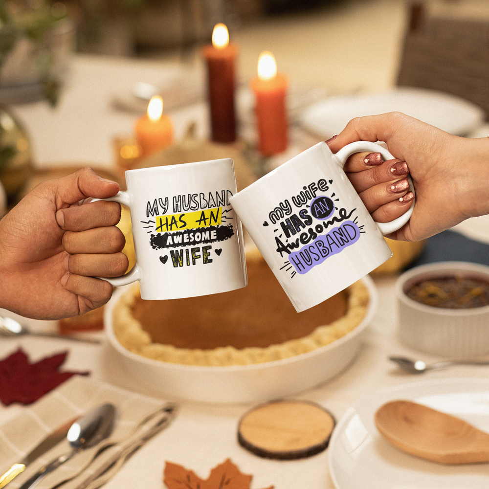 Awesome Husband & Wife Mugs