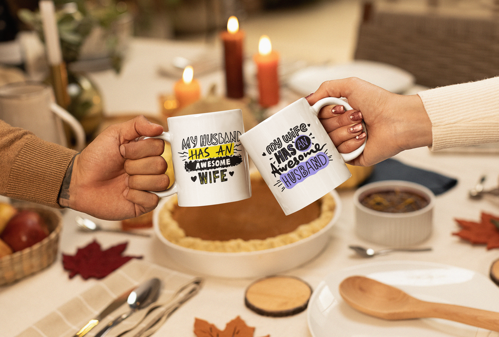 Awesome Husband & Wife Mugs