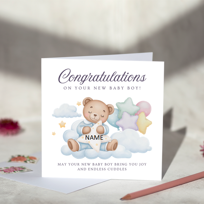New Baby Boy Celebration Card