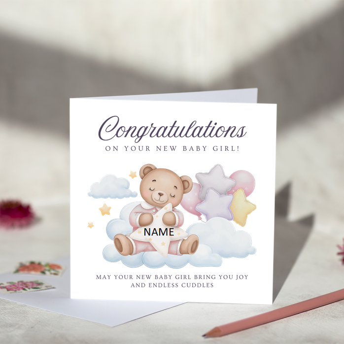 New Baby Girl Celebration Card