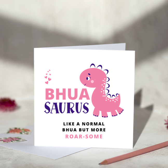 Roarsome Saurus For Her Greeting Card