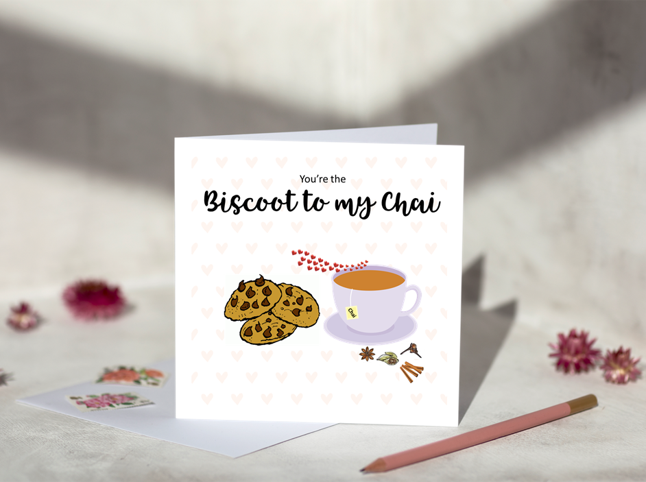 You're the Biscoot to my Chai Greeting Card