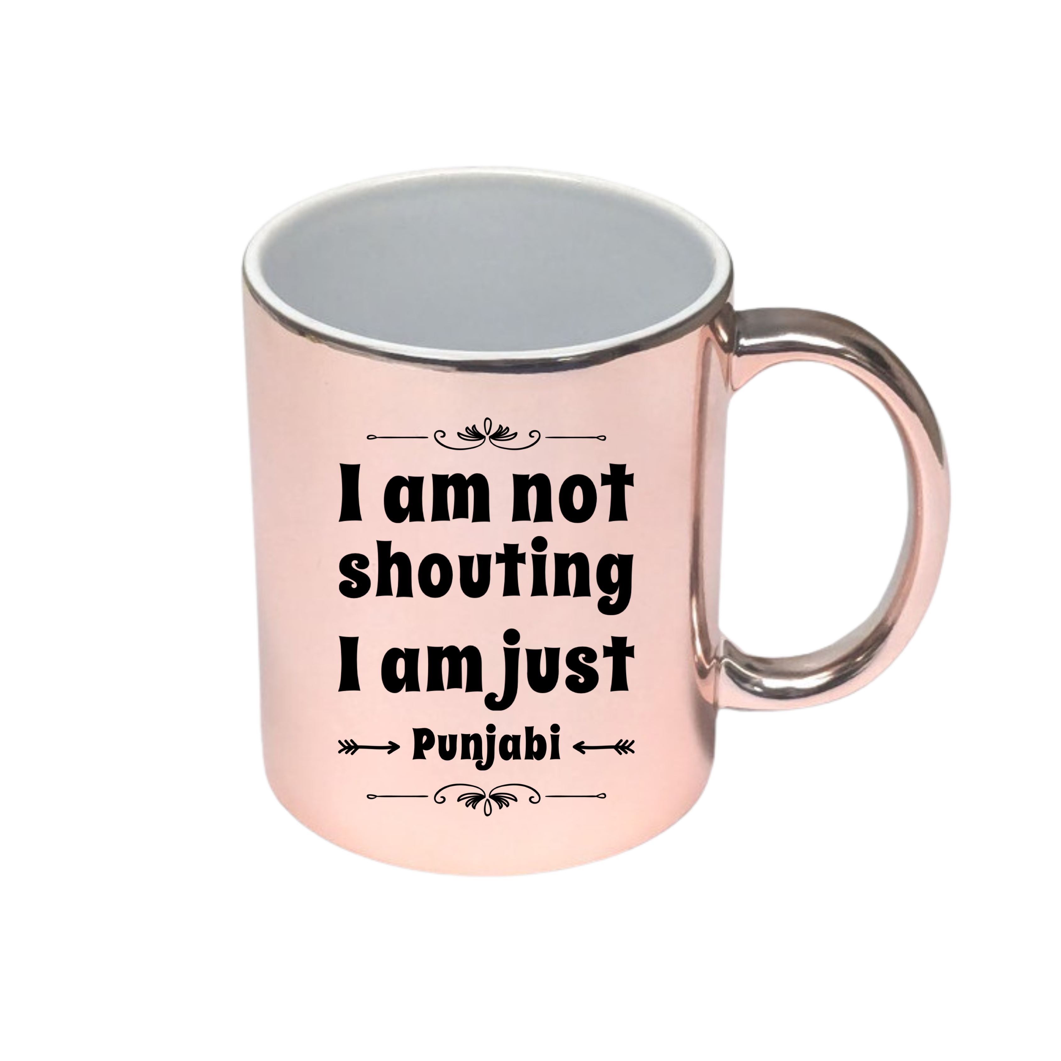 I am Not shouting Punjabi Rose Gold Mug