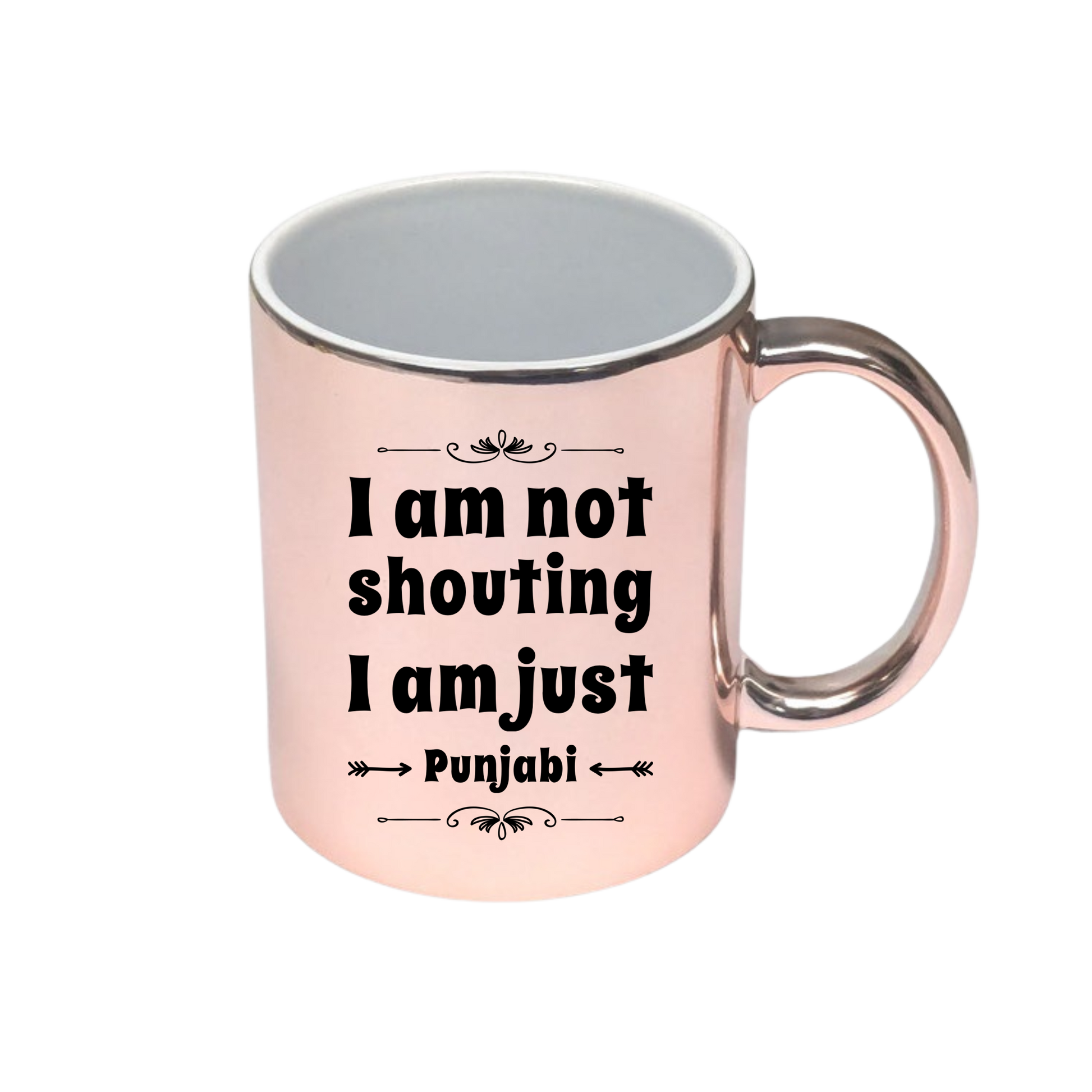 I am Not shouting Punjabi Rose Gold Mug
