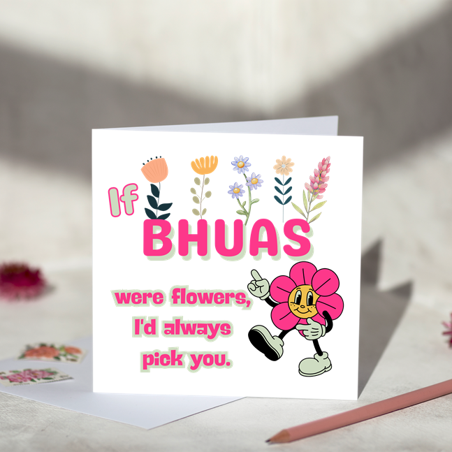 I’d Pick You Flowers for Her Card