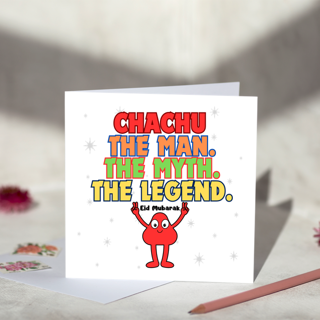 Chachu Sign Chachu Legend Eid Card – Beauty and The Button