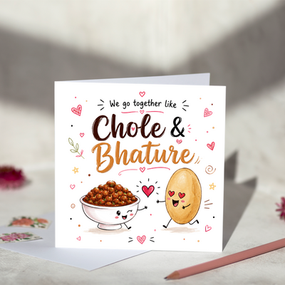 We Go Together Like Chole & Bhature Greeting Card