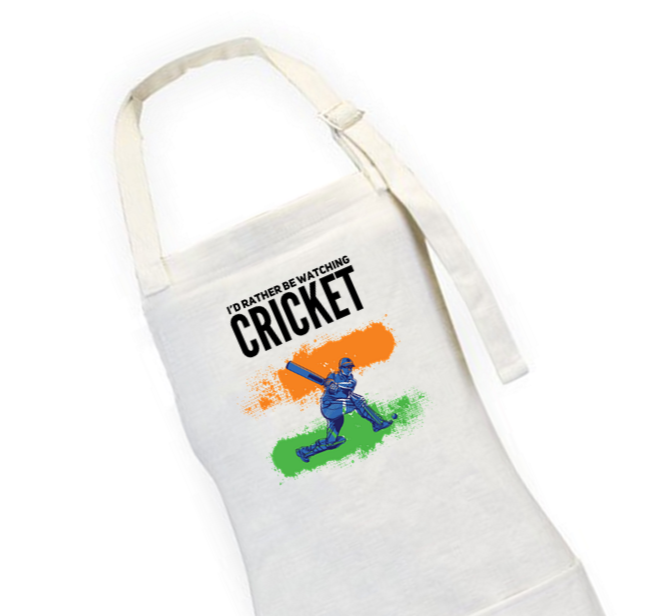 Watching Cricket India Apron