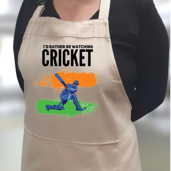 Watching Cricket India Apron