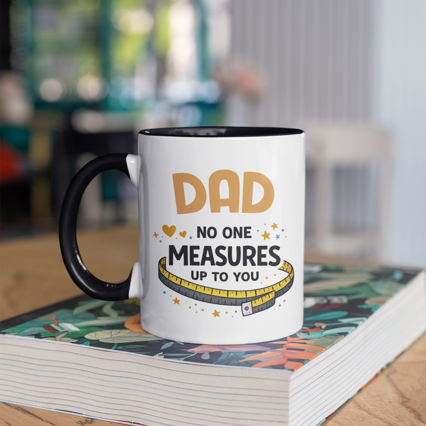 No One Measures for Dad Mug