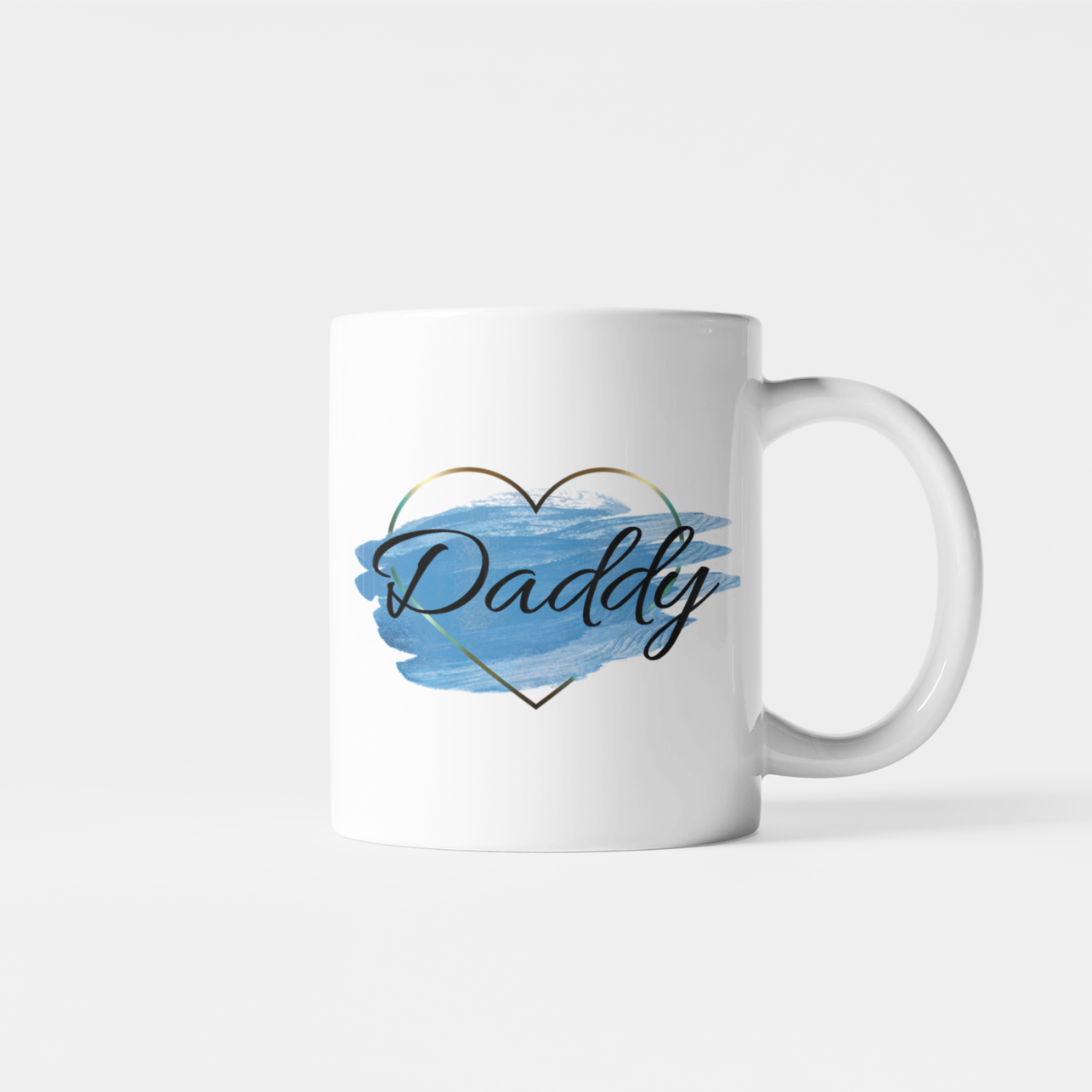 Daddy Blue Heart Mug