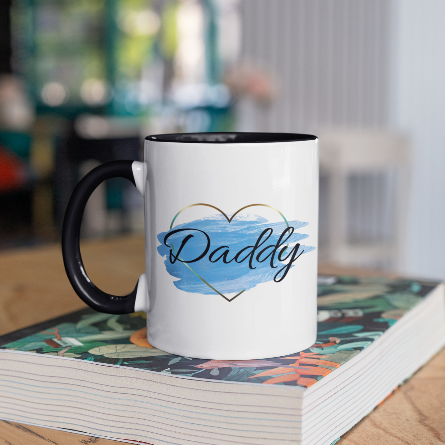 Daddy Blue Heart Mug