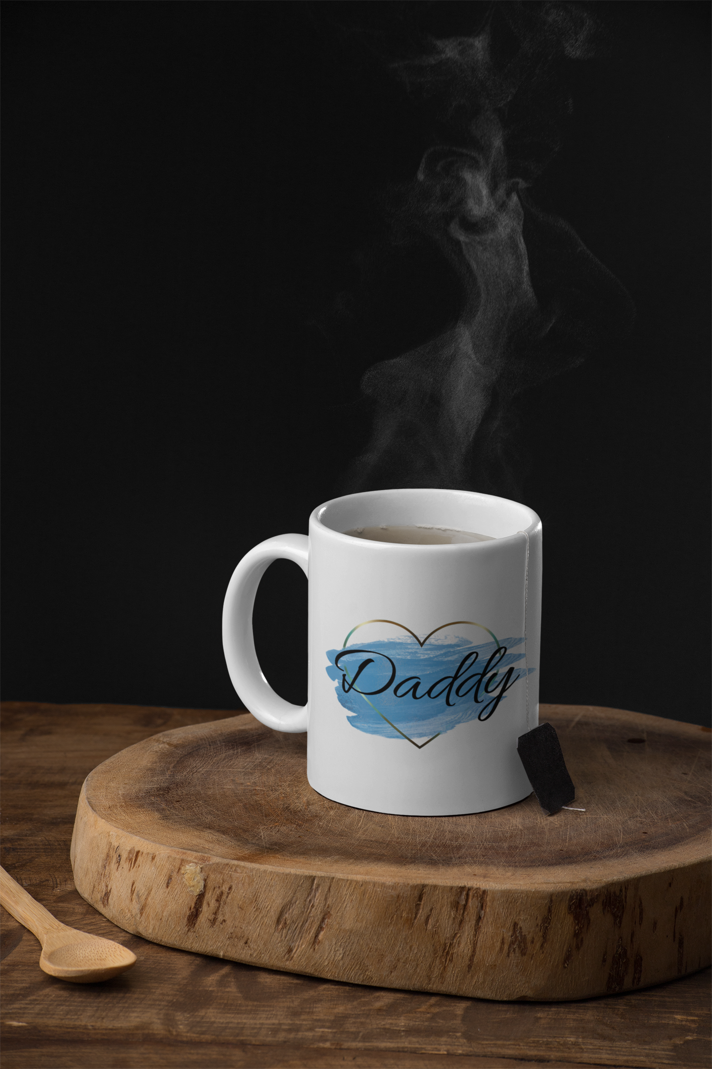 Daddy Blue Heart Mug