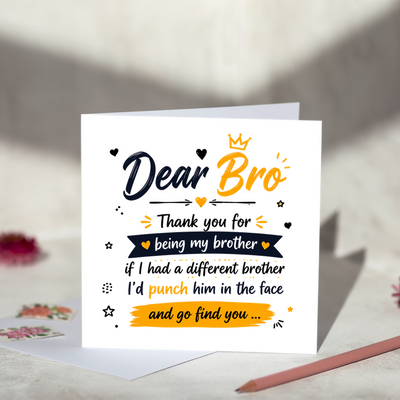 Dear Bro Card