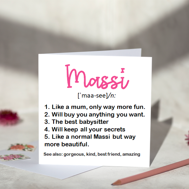 Defintion Greeting Card For Her