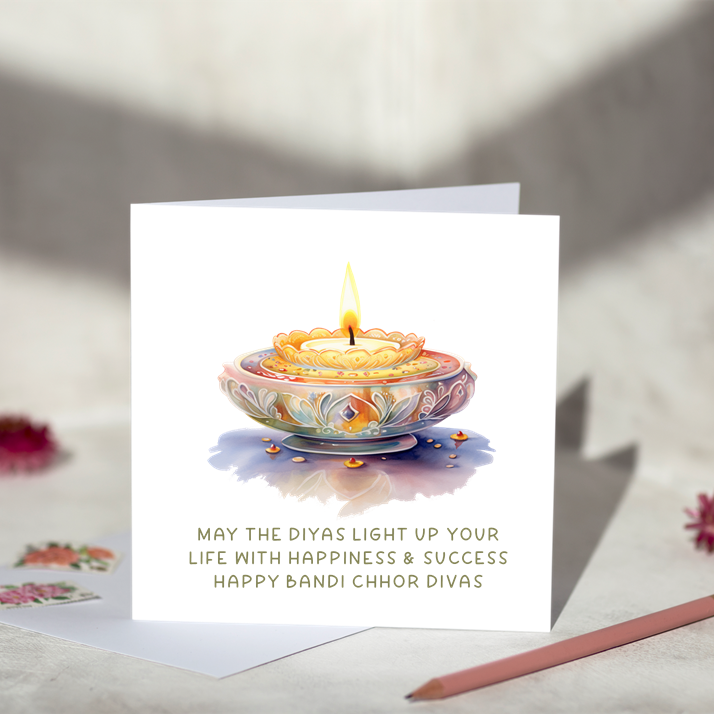 Diyas Bandi Chhor Divas Card