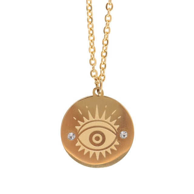 
                      
                        Gold Toned Evil Eye Necklace
                      
                    