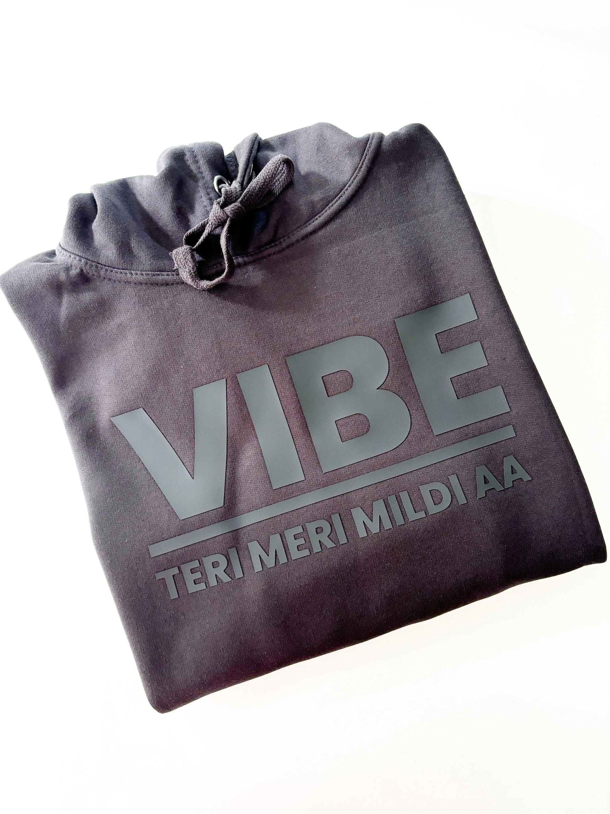 Diljit Dosanjh: Vibe Teri Meri Mildi Aa Unisex Hoodie - Black 3D Effect