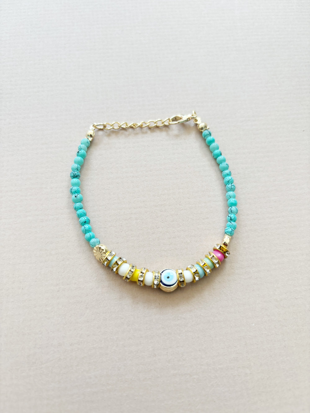 Evil Eye Turquoise Beads Bracelet