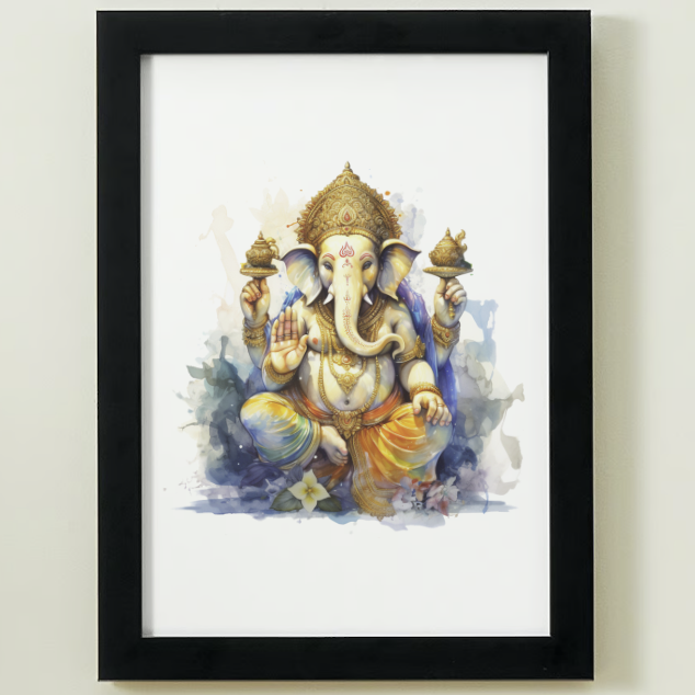 Ganesh Pastel Print